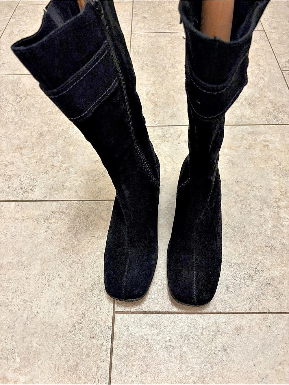 La Canadienne Black Wedge Boots